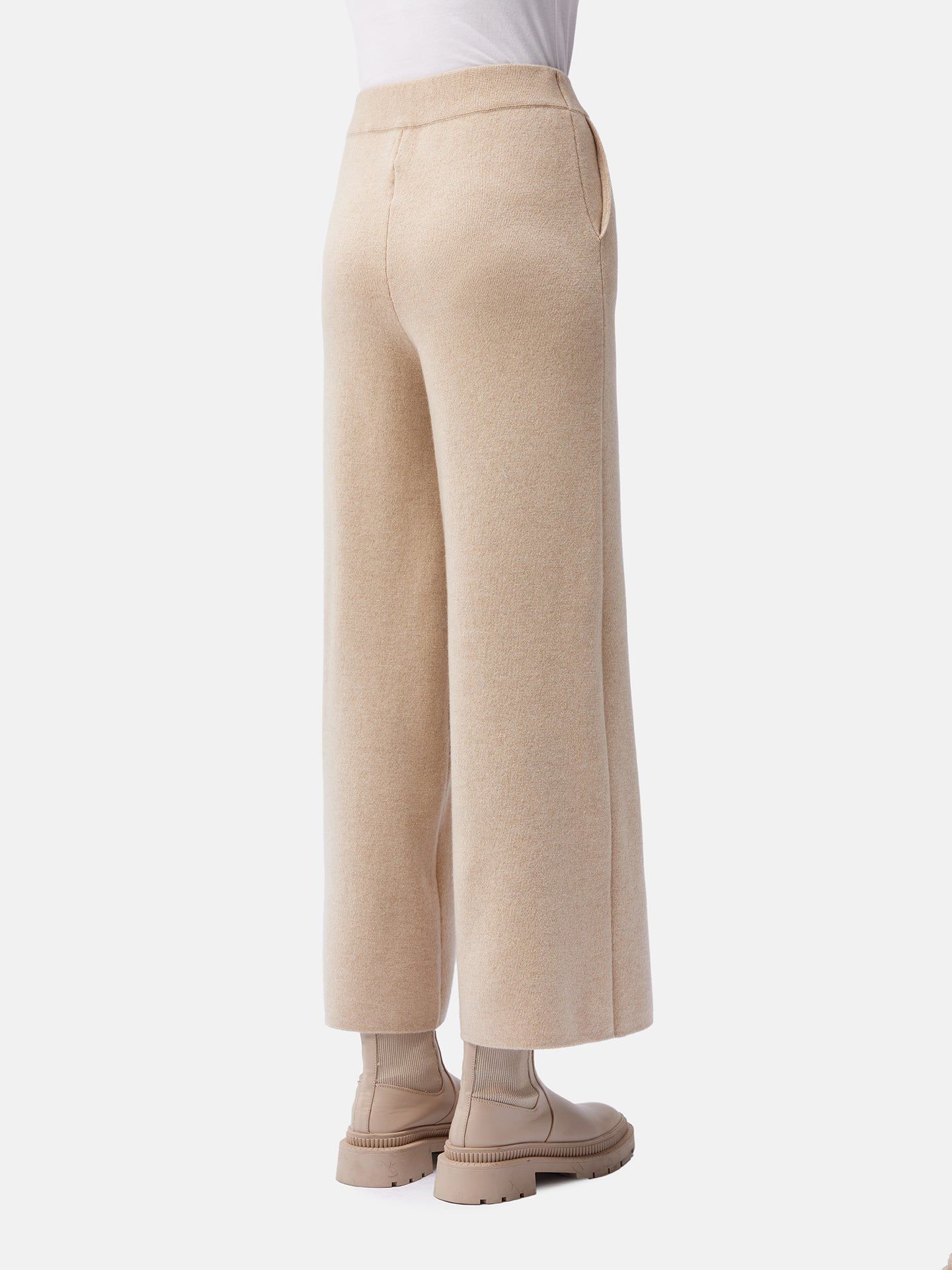 Женские брюки Gobi Cashmere Organic Color Cashmere Wide-Leg, цвет: Нейтральный — фото 5