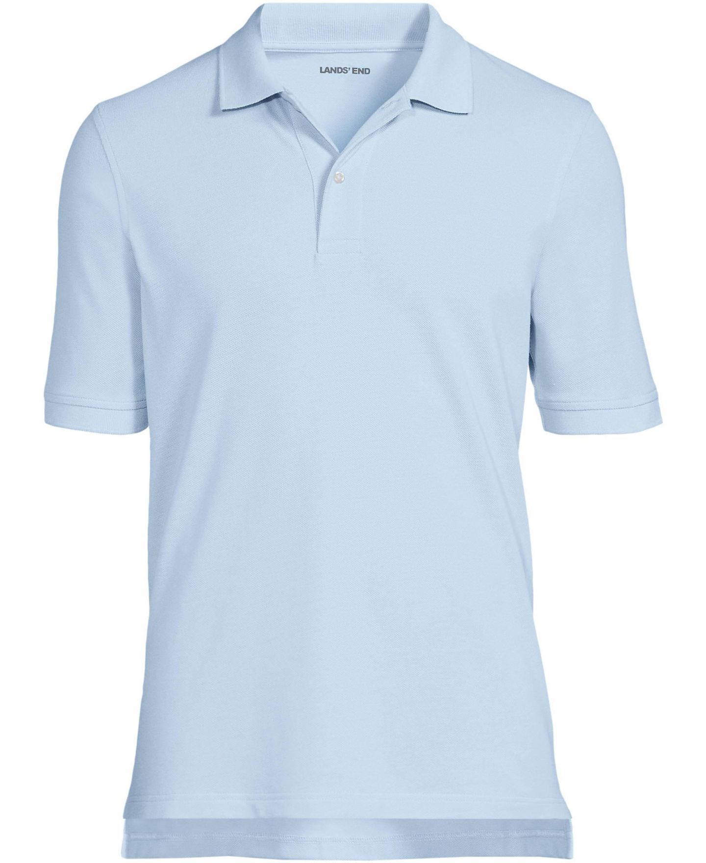 Мужское поло Lands' End Short Sleeve Mesh Polo Shirt, цвет: Синий — фото 3