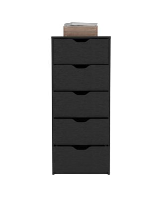 Manufactured Wood 5-Drawer Tall Narrow Dresser