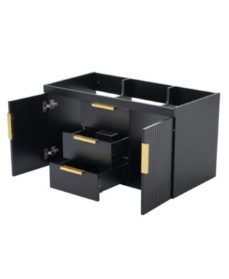 36" Wall-Mounted Bathroom Vanity with 2 Drawers