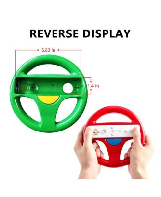 Mario Kart Wii, 2 Pack Racing Steering Wheel for Wii Controller, Wii Mario Kart Racing Wheel Compatible with Nintendo Wii, Mario Kart, Tank, More Wii or Wii U Racing Games, Easy to Operate