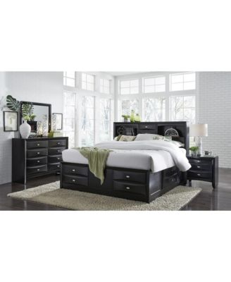 Solid Wood Five-Drawer Dresser with Mirrored Accents for Bedroom Storage