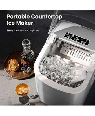 Countertop Ice Maker with Handle, Produces
