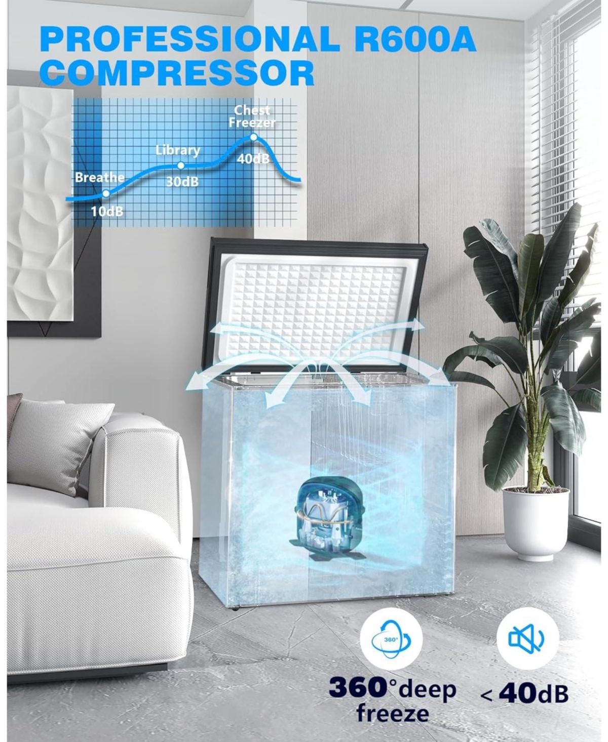 Zafro 7.0 Cu.Ft Chest Freezer with Removable Basket and Bottom Defrost Water Drain Freestanding Top Open Door, Deep Freezer, Mini Freezer with Adjusta