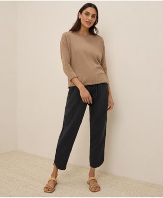 Women's Organic Cotton Coastal Double Gauze Tapered Pull-On Pant