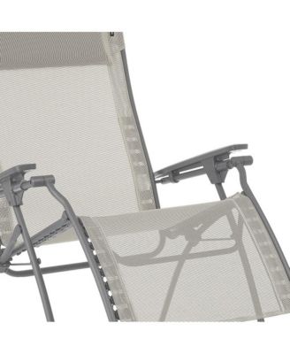 Reclining Steel Zero Gravity Chair with Cushion for Patio and Lawn