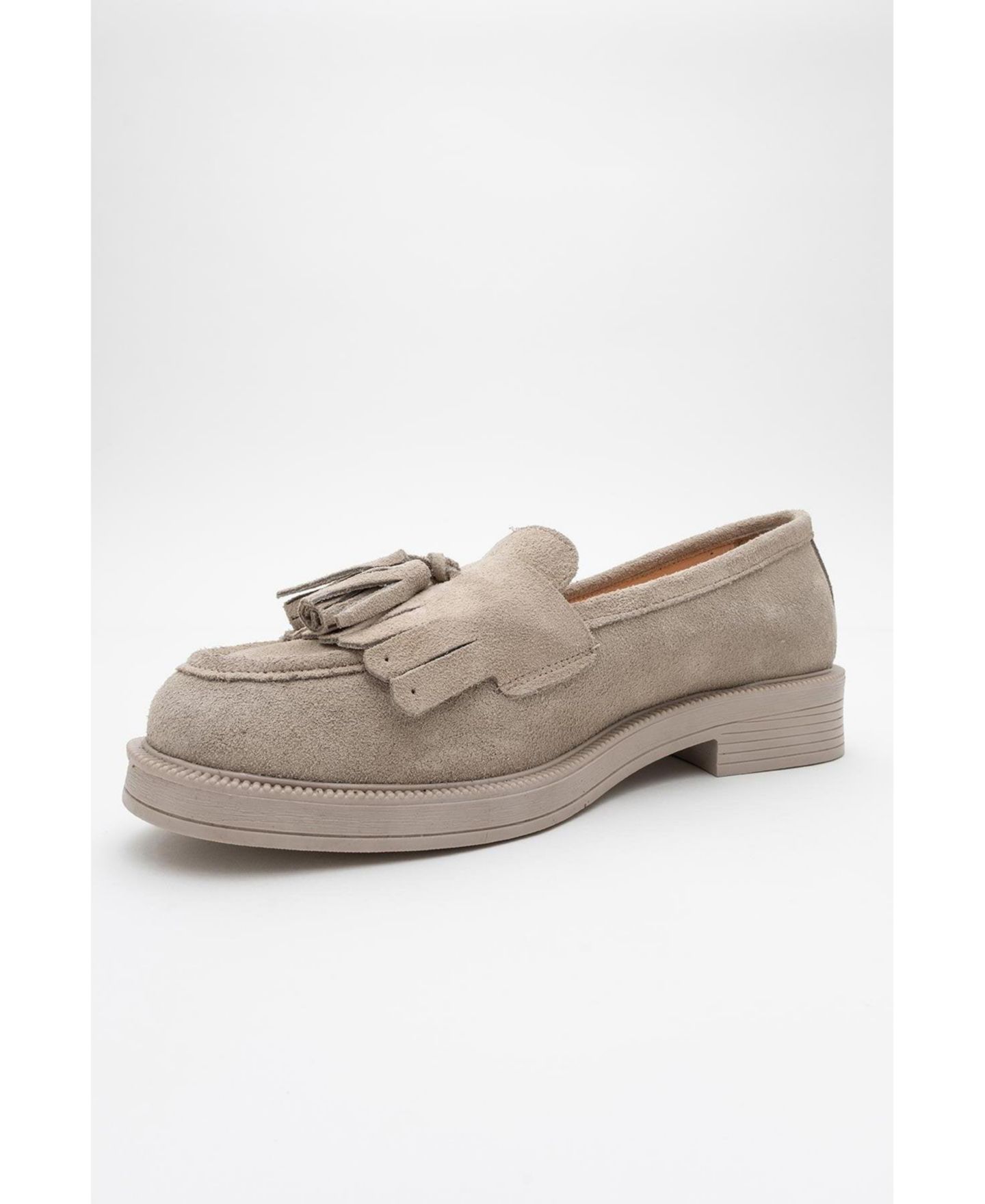 Женские туфли Forever & Always Shoes Milly Leather Tassel, цвет: Бежевый замшевый кожаный — фото 4