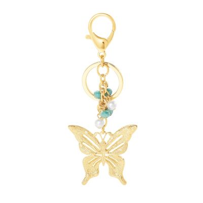 Pave Crystal Butterfly Keychain