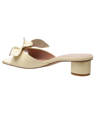 IDALIA Women's Flower Embellished Nappa Leather Slides