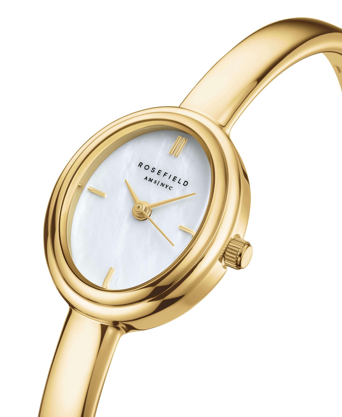 Женские часы Rosefield Bangle Gold tone Stainless Steel Bracelet Watch 23.5mm, цвет: Золотой — фото 5