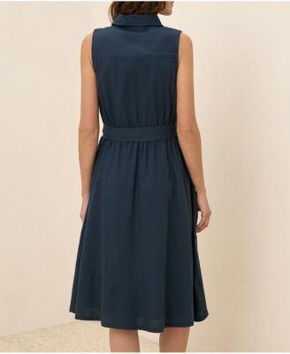 Women's Organic Cotton Sunset Lightweight Cotton Sleeveless Shirtdress