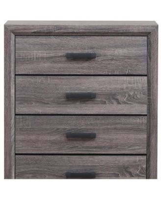 Solid Wood Five-Drawer Chest for Bedroom Storage and Organization