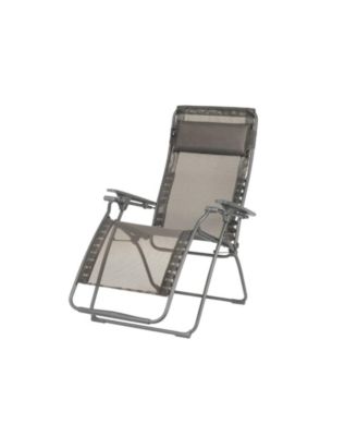 Graphite Metal Outdoor Zero Gravity Chair with Matching Cushion