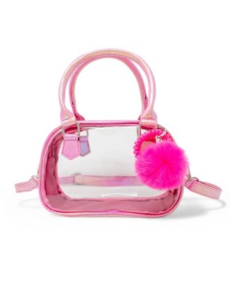 Girls Game Day Glam Clear Crossbody Handbag, Hot Pink