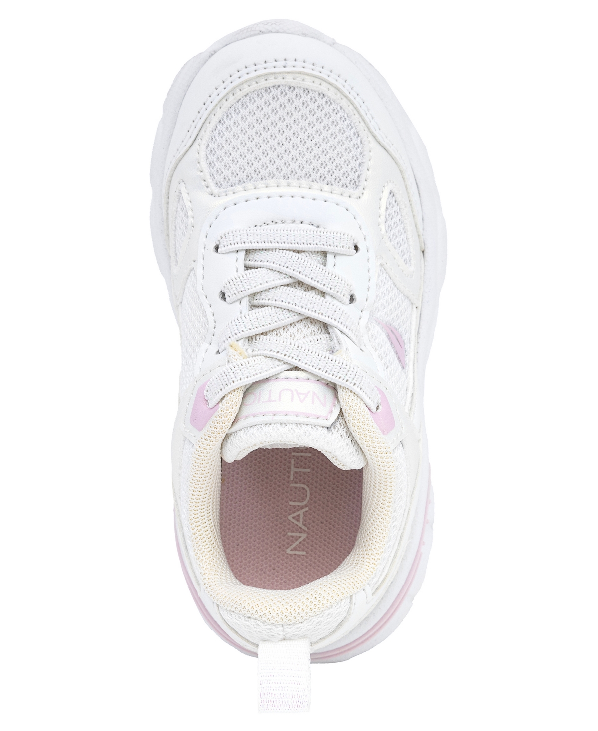Nautica Toddler And Little Girls Albis Casual Sneakers In White,iri,pink