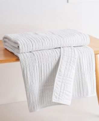Cloud Waffle Textured Quilted Throw, 50&amp;quot; x 60&amp;quot;