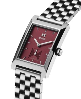 Men's Newporter Silver Tone Stainless Steel Bracelet Watch, 28mm