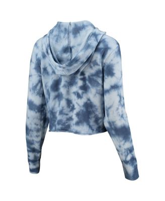 Women's Heathered Royal THE PLAYERS Tie-Dye Cropped Pullover Hoodie