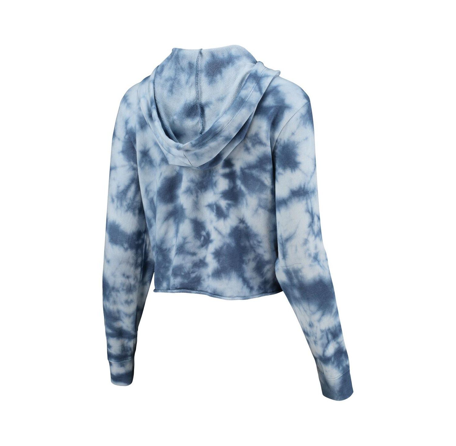 Women's Heathered Royal THE PLAYERS Tie-Dye Cropped Pullover Hoodie