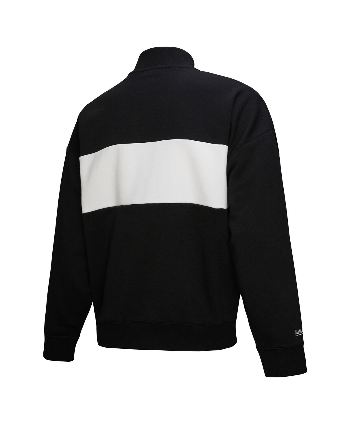 Mitchell & Ness Women's Black Philadelphia Phillies Quarter-zip Pullover Top In Black