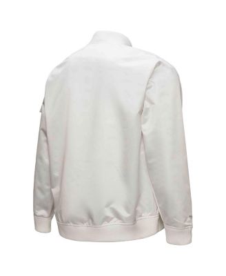 Men's White Golden State Warriors Hardwood Classics Nights Team Leader Satin Full-Zip Jacket