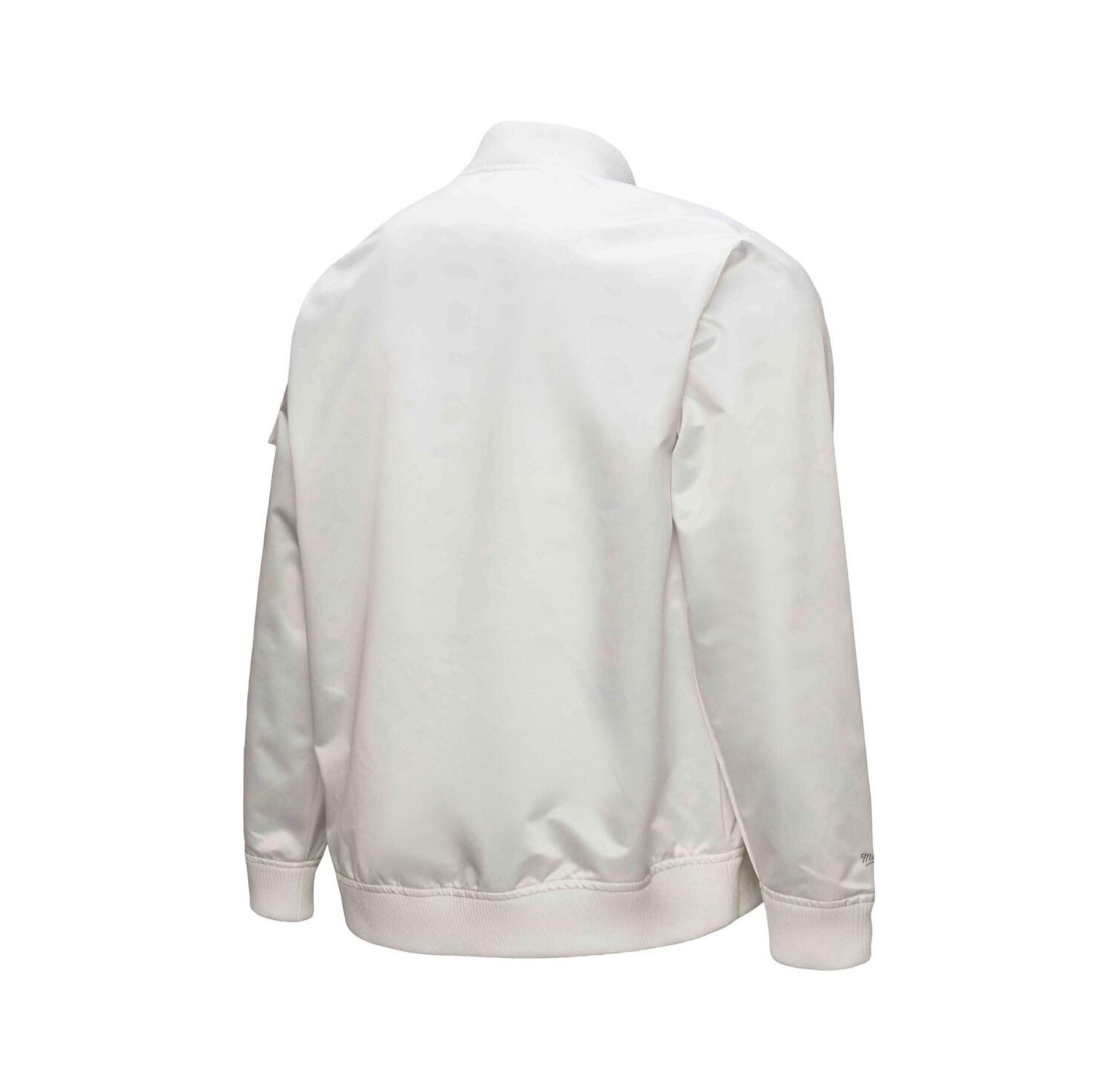Men's White Golden State Warriors Hardwood Classics Nights Team Leader Satin Full-Zip Jacket