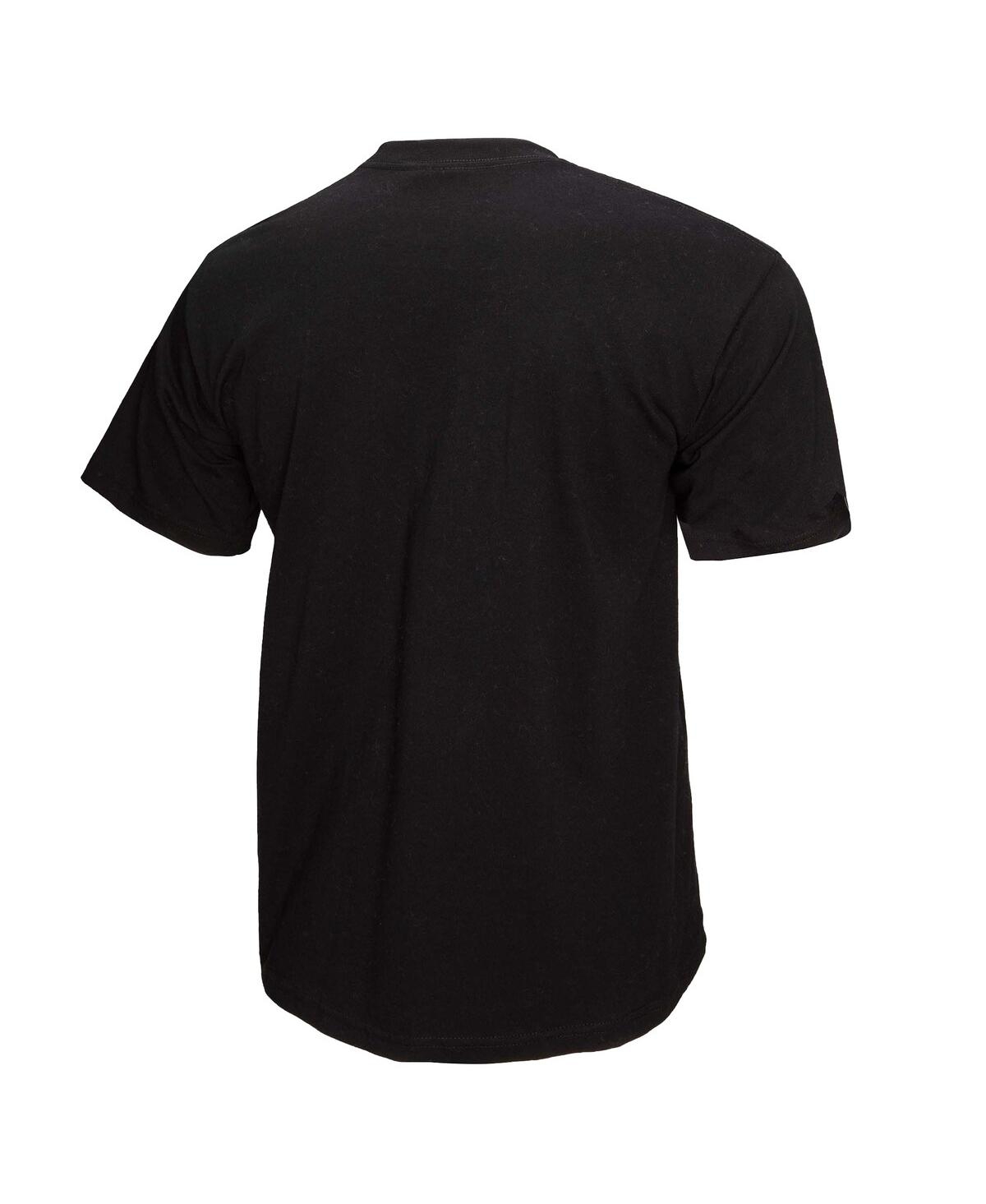 Mitchell & Ness Men's Black Ohio State Buckeyes Retro Brush Mineral Wash T-shirt In Black