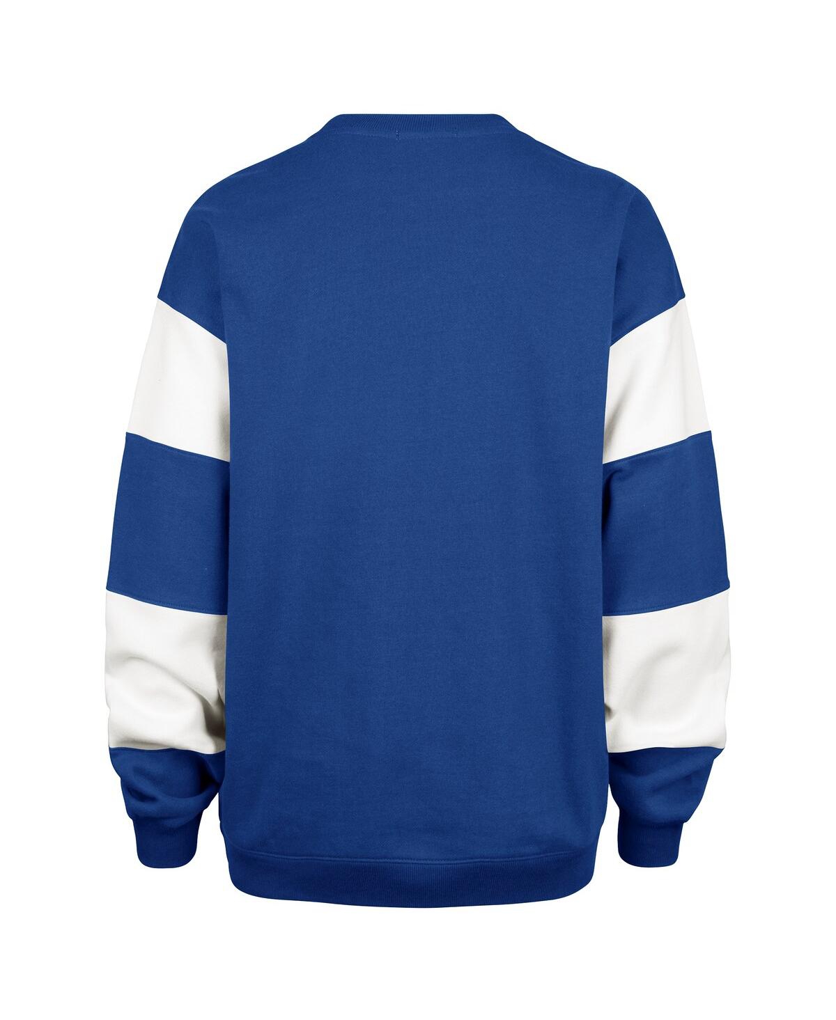 Shop 47 Brand Women's Blue Tampa Bay Lightning Eephus Barred Pullover Sweatshirt