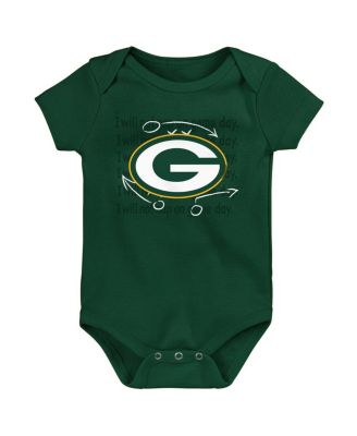 Baby Boys and Girls Green Bay Packers Team Starter Bodysuit, Set of 3