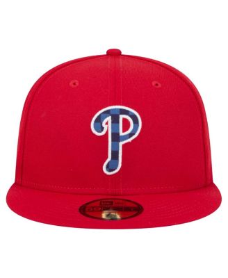 Men's Red Philadelphia Phillies Checkered Under visor 59FIFTY Hat