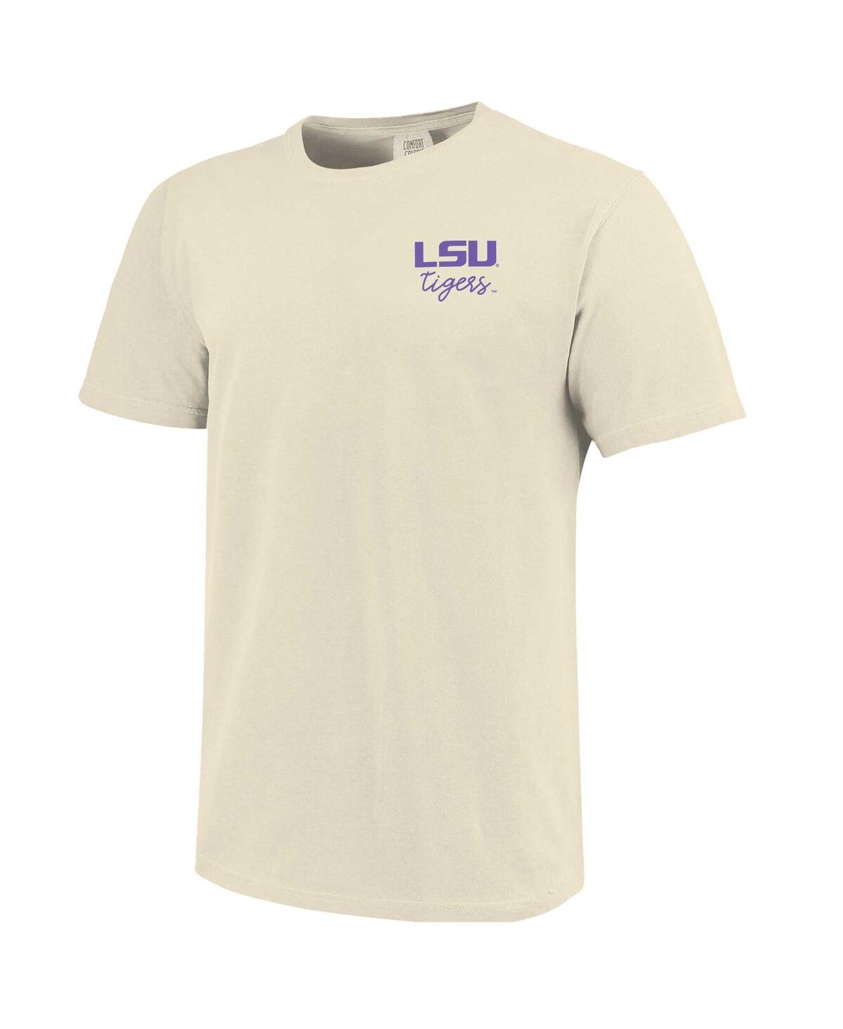 Comfort Colors Women's Natural Lsu Tigers Coquette T-shirt In Natural