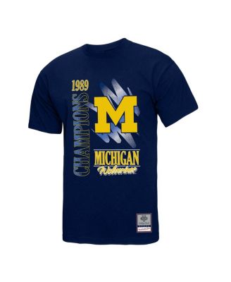 Men's Navy Michigan Wolverines Retro Brush Mineral Wash T-Shirt