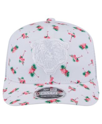Men's White Chicago Bears Adventure Flamingo Pattern 9SEVENTY Stretch-Snap Hat