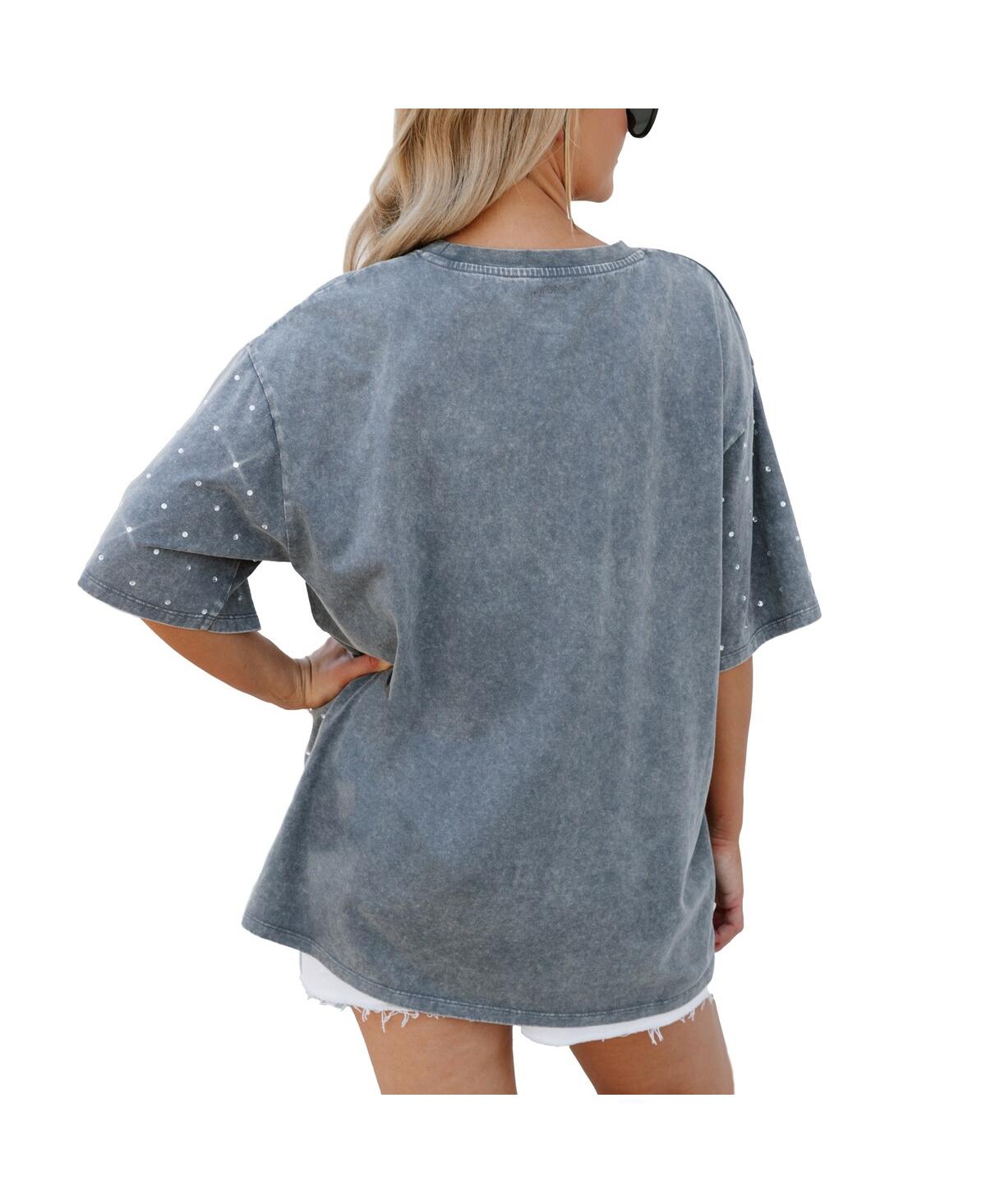 Shop Gameday Couture Women's Gray Uconn Huskies On The Ball Oversized T-shirt