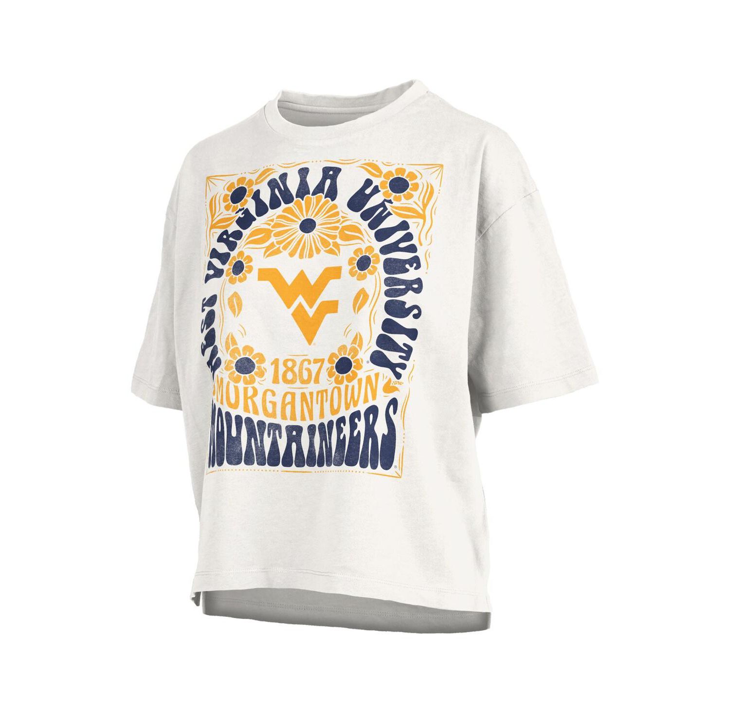 Women's White West Virginia Mountaineers Harmony Oversized T-Shirt