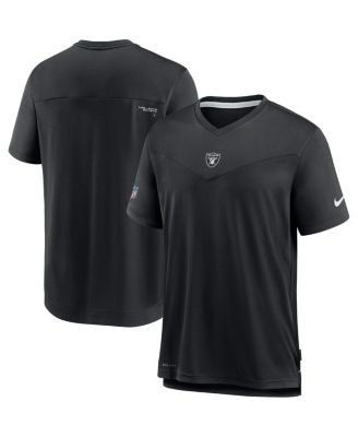 Nike - Men's Black Las Vegas Raiders Sideline Coaches Performance V-Neck T-Shirt