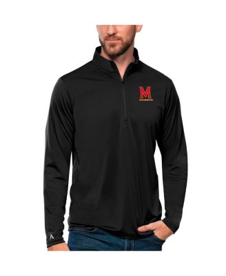 Antigua - Men's Black Maryland Terrapins Tribute Quarter-Zip Top