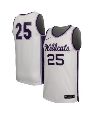 Nike - Men's White Kansas State Wildcats 25 Retro Replica Basketball Jersey