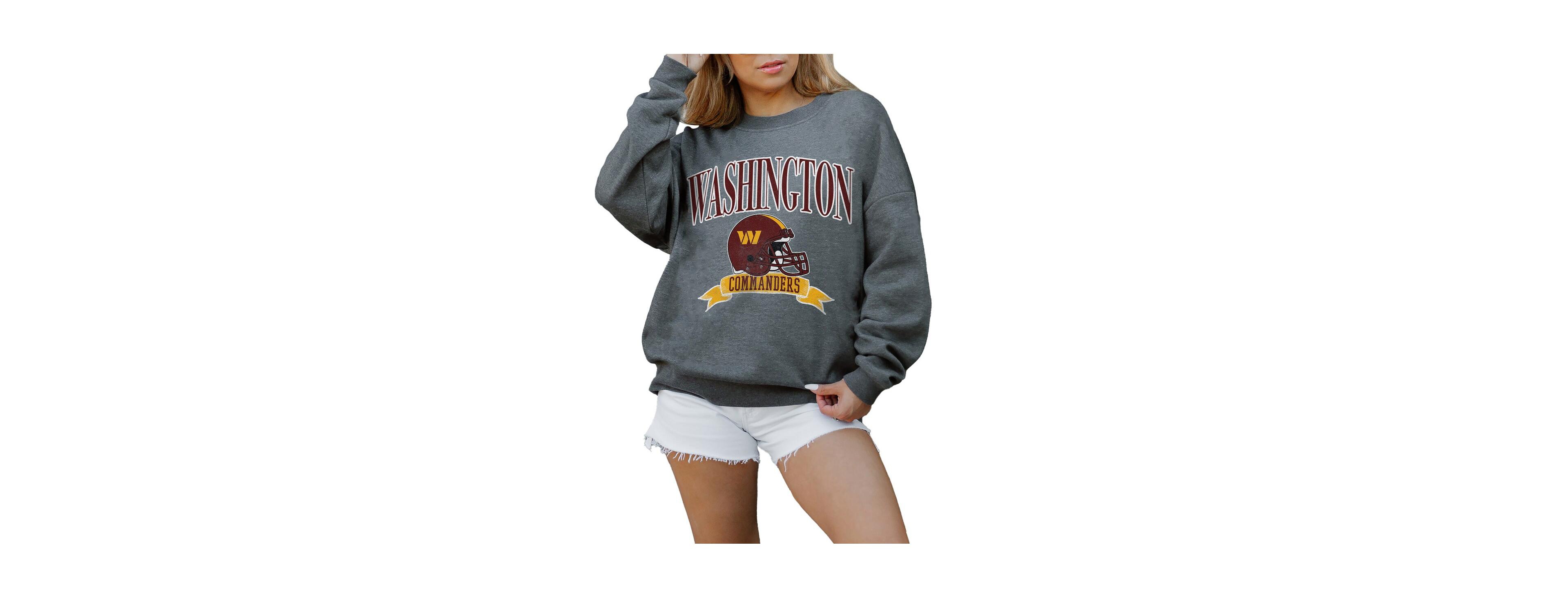 Gameday Couture Women's Charcoal Washington Commanders Seal The Deal Premium Tri-Blend Pullover Sweatshirt