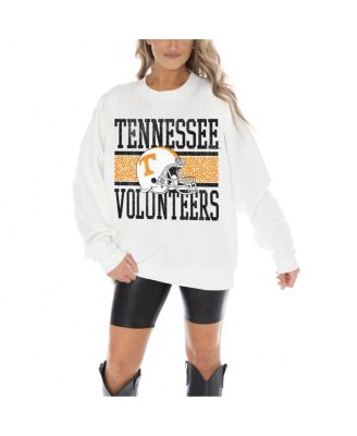 Gameday Couture - Women's White Tennessee Volunteers Fair Catch Pullover Sweatshirt