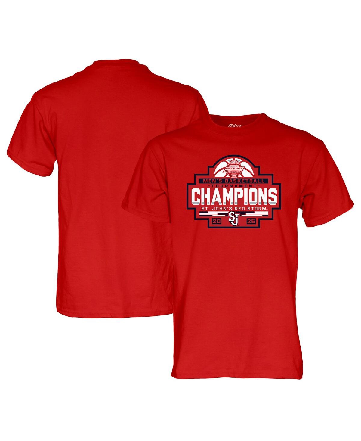 Men's Red St. John's Red Storm 2025 Big East Men's Basketball Conference Tournament Champions T-Shirt - Red
