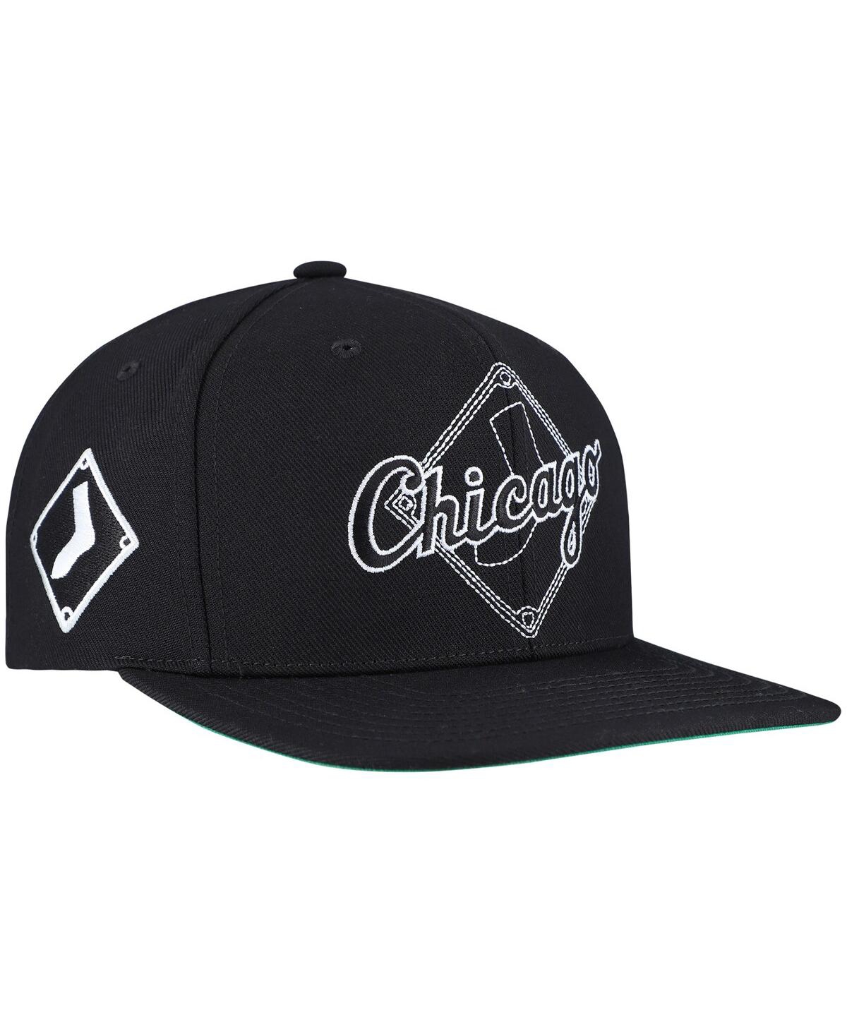 Mitchell & Ness Men's Black Chicago White Sox Double Up Snapback Hat In Black