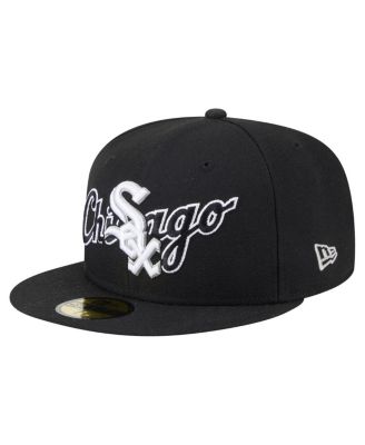 New Era - Men's Black Chicago White Sox Overlap 59FIFTY Hat