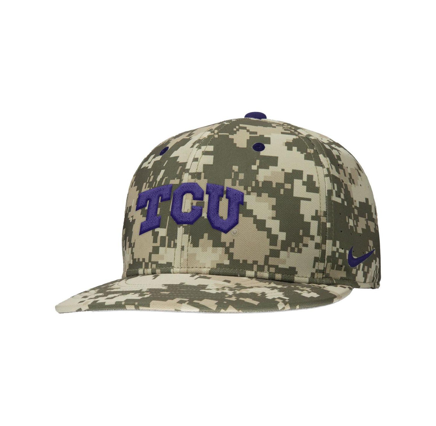 Men's Digital Camo TCU Horned Frogs On-Field Baseball Performance Fitted Hat