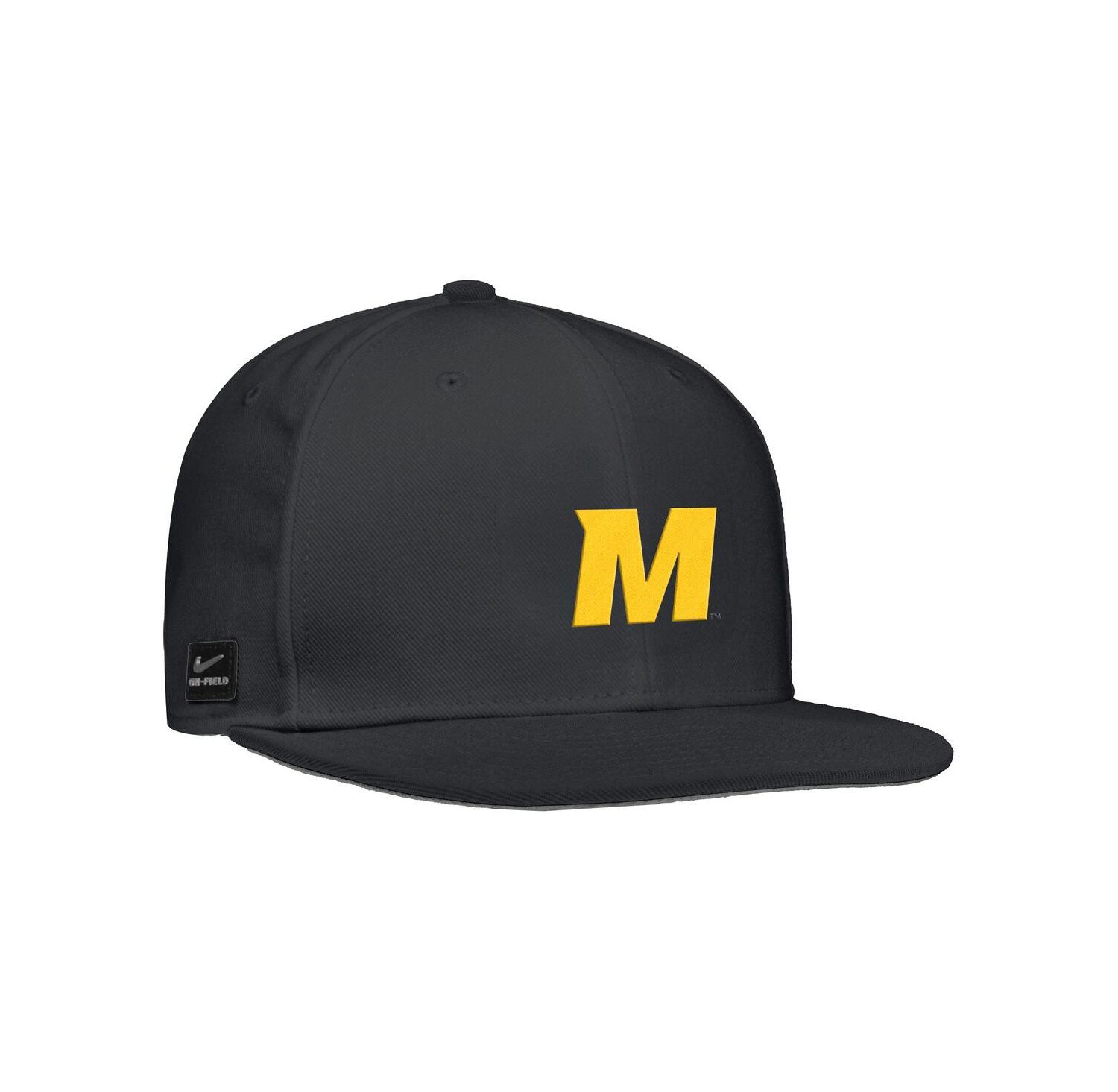 Men's Black Missouri Tigers On-Field Baseball Performance Fitted Hat