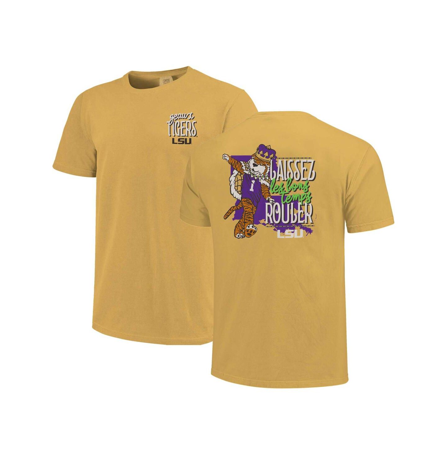 Футболка Image One Gold LSU Tigers Mardi Gras Hyper Local Comfort Colors — фото 1