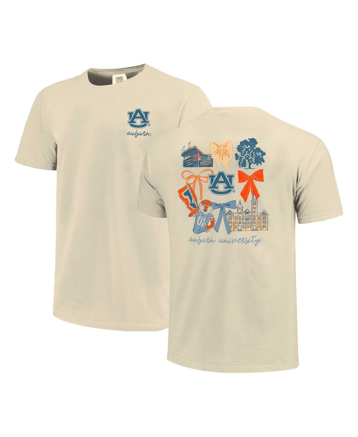 Comfort Colors Women's Natural Auburn Tigers Coquette T-shirt In Natural