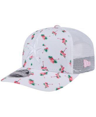 New Era - Men's  White Dallas Cowboys Adventure Flamingo Pattern 9SEVENTY Stretch-Snap Hat