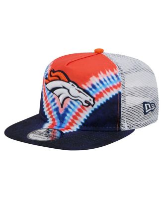 New Era - Men's  Orange/Navy Denver Broncos Throwback Dye Golfer Snapback Hat