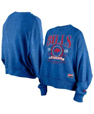 New Era - Women's  Royal Buffalo Bills Throwback Boxy Sweatshirt